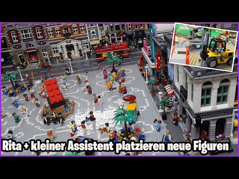 Kleiner Baumeister hilft Rita beim Platzieren von neuen Figuren ☆ Lego City 91