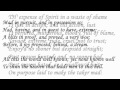 "Sonnet 129 - Th' expense of Spirit.." by William ...