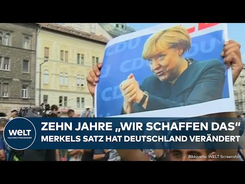 DEUTSCHLAND: "Wir schaffen das" Vor zehn Jahren sagte Angela Merkel diesen Satz zur Flüchtlingskrise