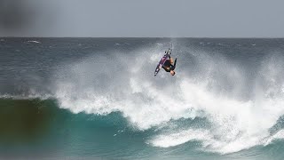 Surfing with Straps at Haleiwa