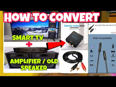 HOW TO CONVERT SMART TV TO AMPLIFIER WITH OLD SPEAKER USING DIGITAL ANALOG AUDIO CONVERTER #vention