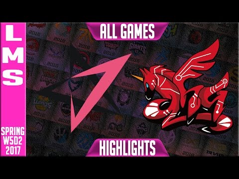 J Team vs AHQ Highlights All Games - LMS W5D2 Spring 2017 JT vs AHQ