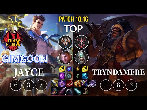 FPX GimGoon Jayce vs Tryndamere Top - KR Patch 10.16