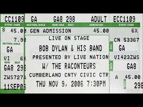 Bob Dylan 2006 US Fall Tour – Portland ME USA 9th November 2006