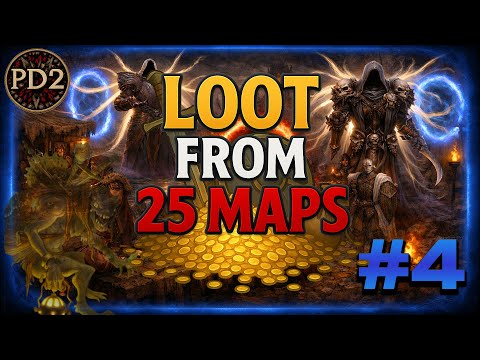 PD2 S12 – Loot From 25 Maps #4 (MANY RUNES + Slamfest!)