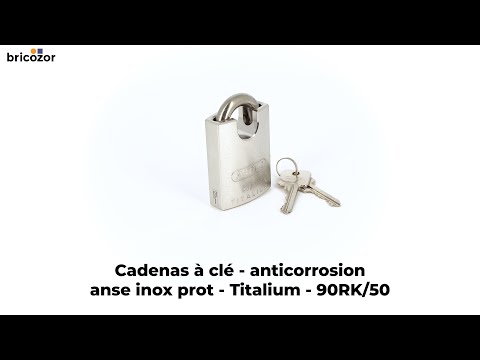 Cadenas à clé - anticorrosion - anse protégée - Titalium™ - 90RK/50 ABUS