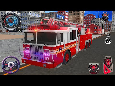 American Firefighter Simulator 3D - Rosenbauer Long Fire Truck Rescue Siren Song | Android Gameplay