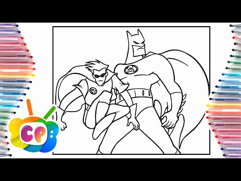 Batman and Robin coloring page/Superheroes coloring pages/ Janji - Heroes Tonight  [NCS Release]