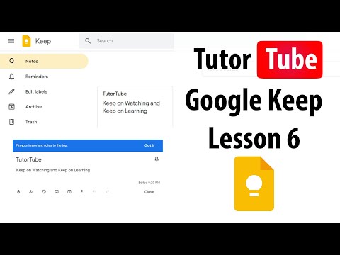 Google Keep Tutorial Lesson 1 Accessing Google Keep