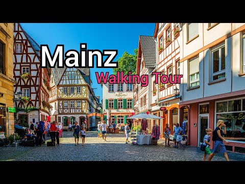 Passeio a pé por Mainz | Alemanha | Verão 2022