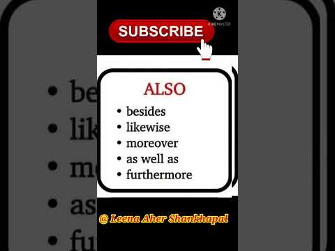 Other ways to say but,also,therefore, especially..# Shorts @ Leena Aher Shankhapal