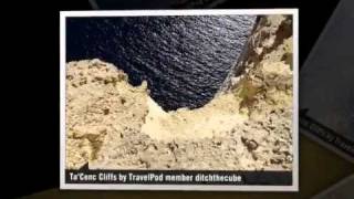 preview picture of video 'Walk Along the Ta'Cenc Cliffs Ditchthecube's photos around Victoria, Malta (the ta cenc cliffs)'