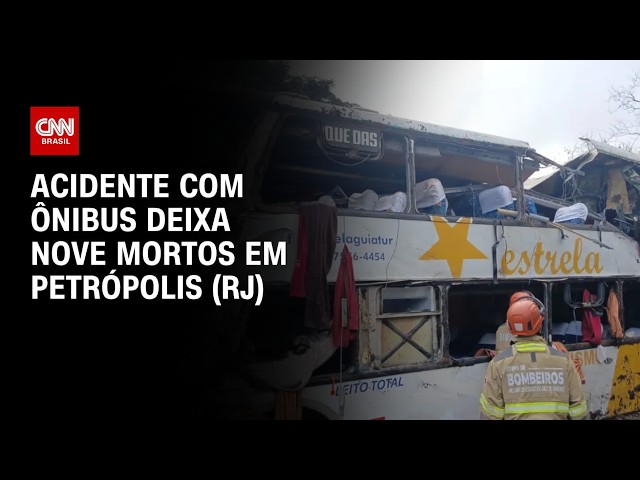 Acidente com ônibus deixa nove pessoas mortas na região serrana do RJ | AGORA CNN