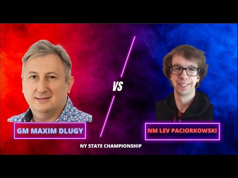 GM Maxim Dlugy vs NM Lev Paciorkowski Speed Chess Game at NY State Championship