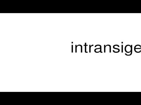 How to pronounce intransigeant