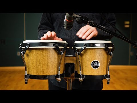 Headliner Series Wood Bongos - Walnut Brown - HTB100WB-M