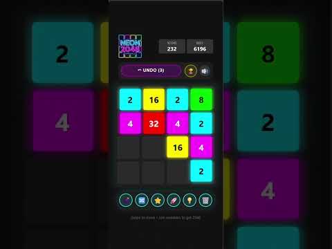 Neon 2048: Glow Puzzle Game video thumbnail