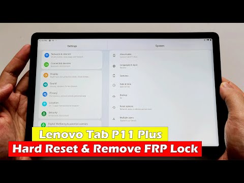 Lenovo Tab P11 Plus |  Hard Reset & Remove FRP Lock