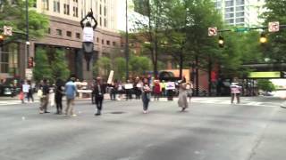 Protester sings Bob Marley&#39;s &quot;Redemption Song&quot; at Anti HB2 Protest