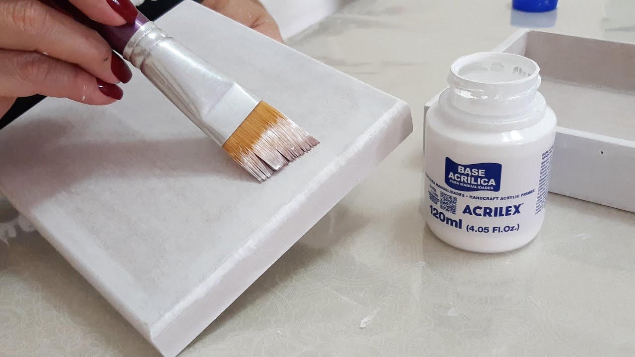 Preparando o MDF para PINTURA COM PINCEL | base acrílica #rharalembrancas