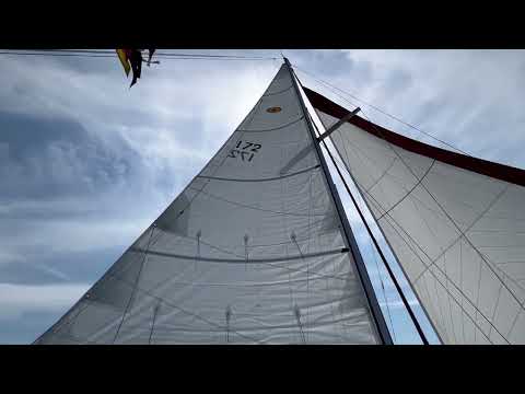 Island Packet 38, NorthernStar sailing wing on wing August 2022