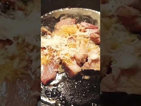 Frying Leftover Ham! #Shorts
