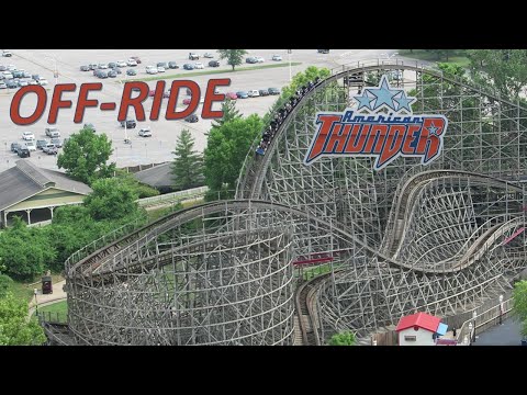 Off-ride footage of a American Thunder train