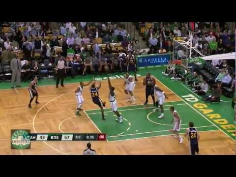 Rajon Rondo amazing pass to Brandon Bass vs.Utah Jazz