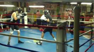Front Street gym Robert Tonzelli Sparing Miguel 10-26-11.