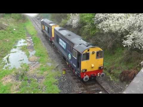DRS 20's in action!! 20308/20312 0C51,6C52,20304/20302 6K73 11th May 2013 (EXCUSE THE WIND)