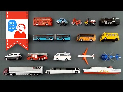 Learning Street Vehicles Names and Sounds for kids with tomica 2015 Cars and Trucks Video