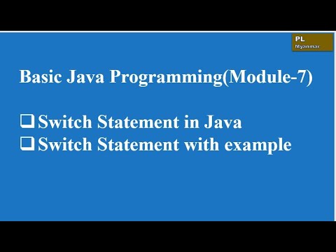 Switch In Java Module 7