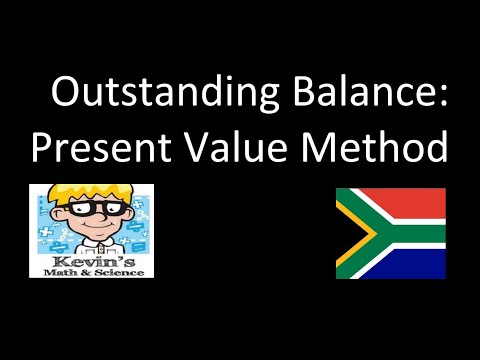 Outstanding balance grade 12: Present value method