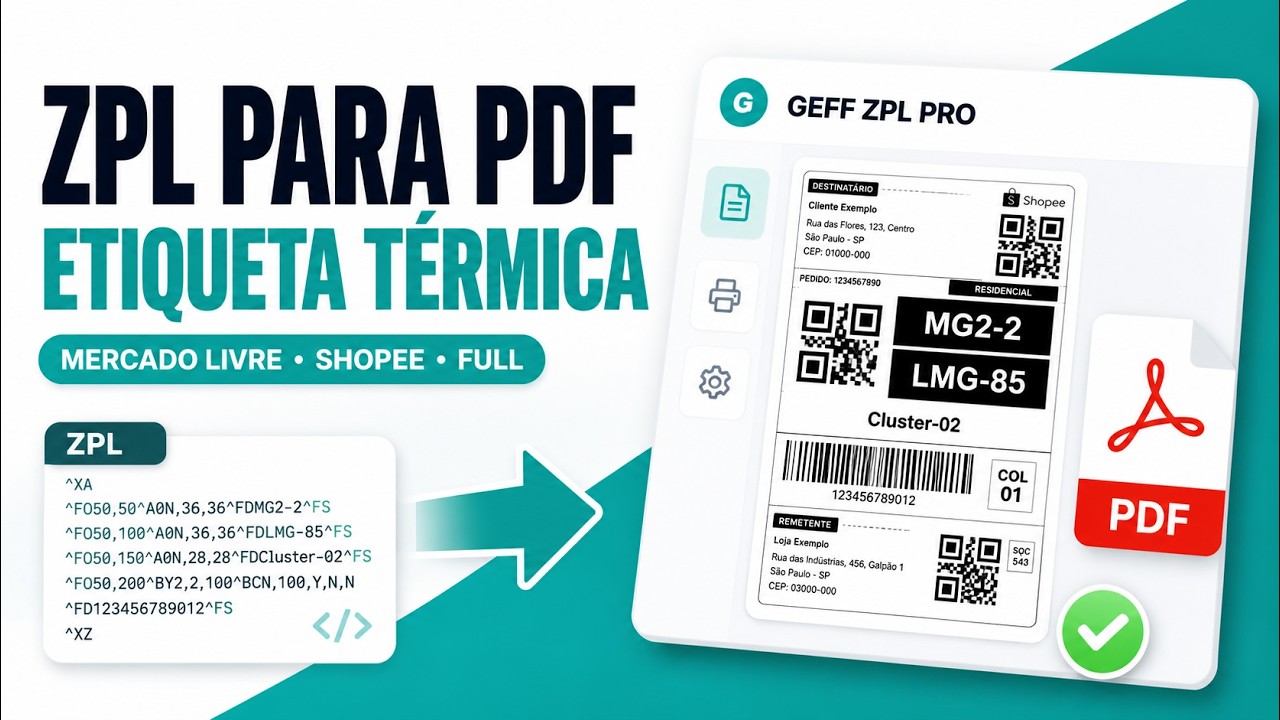 Como Converter ZPL, TXT e ZIP em PDF para Etiqueta Térmica