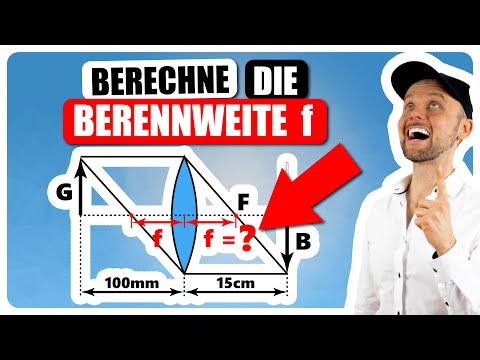 Brennweite f berechnen || Abbildungsgleichung dünne Linse