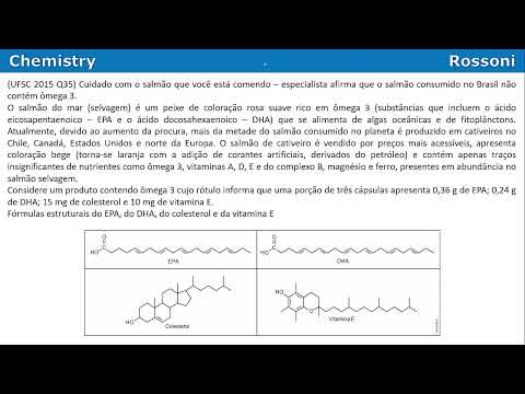 UFSC 2015 Q35 - Salmão tem ômega 3?