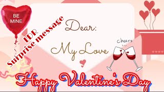 Valentine's Day Surprise message for BF, GF  || Long Distance Relationship surprise idea