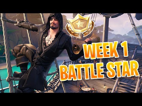 Fortnite Season 8 - Secret BATTLE STAR LOCATION - Week 1