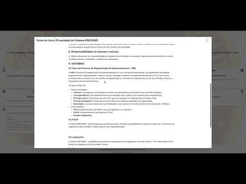 Prévia do vídeo 3 - Tela processos PRE