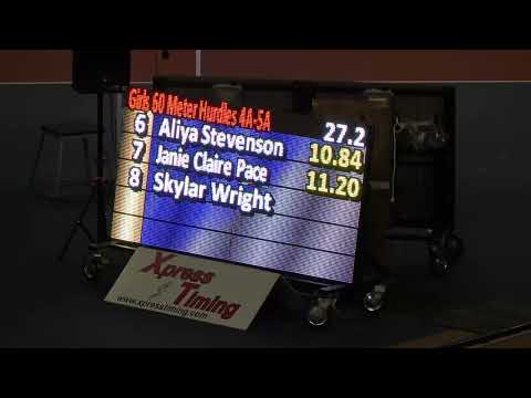 Girls 60m Hurdles Prelim Heat 2 4A/5A AHSAA Indoor State Championships 2025 Alabama HS Track & Field