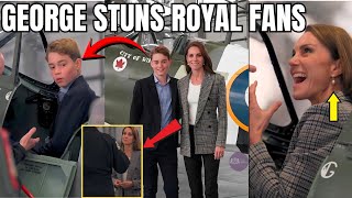 Prince George Looks Exactly Like Prince William During Rare Visit With Princess Catherine to RAF 