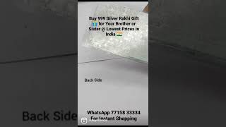Buy 999 Silver Rakhi Gift 🎁 for Your Brother or Sister @ Lowest Prices in India 🇮🇳