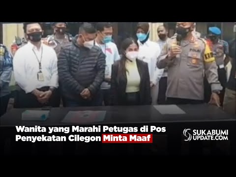 Wanita yang Marahi Petugas di Pos Penyekatan Cilegon Minta Maaf