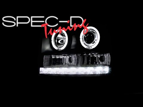 SPECDTUNING DEMO VIDEO: 2007-2013 GMC SIERRA DENALI LED HALO PROJECTOR HEADLIGHTS