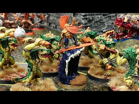AOS Battle Report - Seraphon and Fyreslayers - KROXIGOR vs GOTREK!