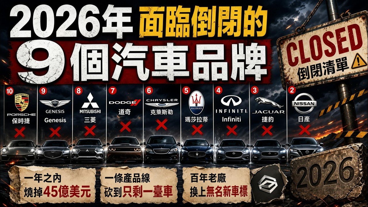 2026年將面臨倒閉的9個汽車品牌。2026年，九個汽車品牌，正在排隊離開牌桌。|世界印象 #世界之最 #出類拔萃 #腦洞大開 #top10 #汽車 #汽車品牌 #汽車