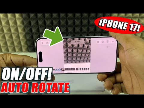 how to turn on/off auto rotate iphone 17/17 pro max?
