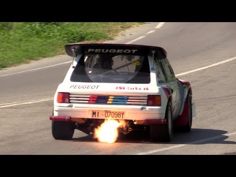 Peugeot 205 T16 Gr.B - Action, flames, sound & on board - Vernasca Silver Flag