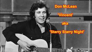 Don McLean  -  &#39;Starry Starry Night&#39;  (with lyrics)