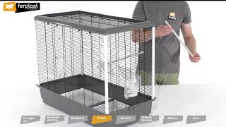 Ferplast (Ферпласт) Cage Piano 6 Black клетка для канареек и других мелких экзотических птиц, 87x46,5x70 см (черный металл)